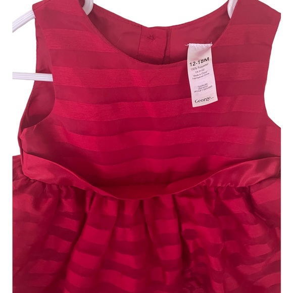 EUC George Red Stripe Christmas Dress 12-18 Months - Picture 2 of 3